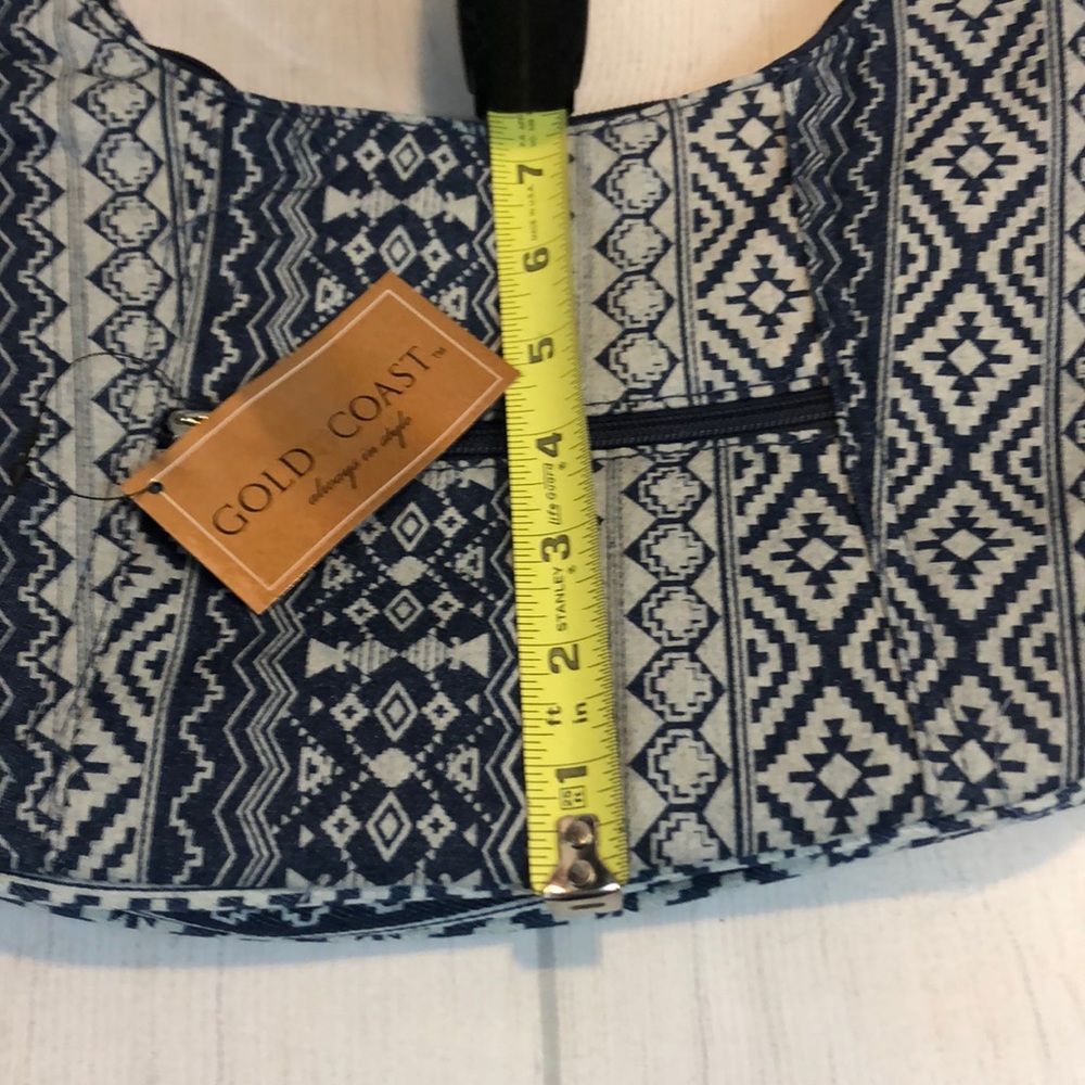 Gold Coast Denim Aztec Print Hobo Bag - Picture 7 of 7